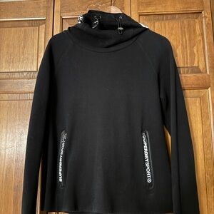 Superdry Black High Neck Hoodie